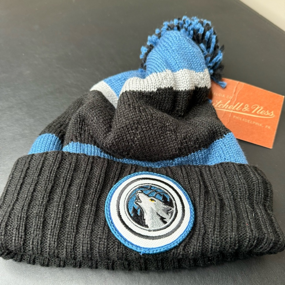 Minnesota Timberwolves outerwear cuff hat, Mitchell and Ness